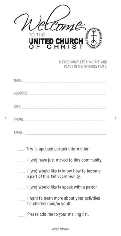 Welcome to the United Church of Christ Card