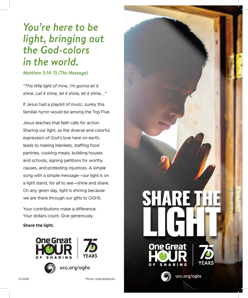 One Great Hour of Sharing (OGHS) 2024 Special Offering UCC Resources
