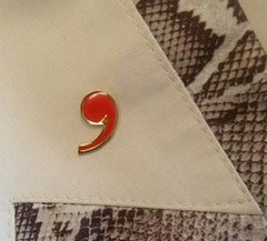 Lapel Pin - Red Comma