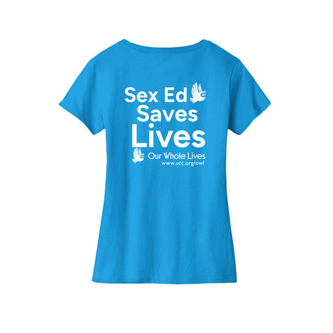 Sex Ed Saves Lives V-Neck TShirt