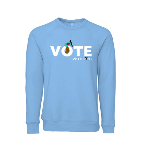 Vote with Love Crewneck Sweatshirt