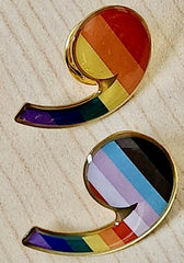 Pride Lapel Pins - Rainbow Comma & Pride Comma