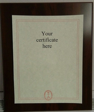 Certificate Wall Plaque
