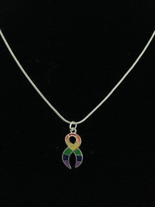 rainbow charms necklace