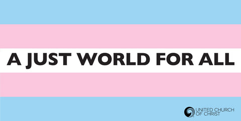 Transgender Pride Banner - A Just World for All