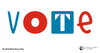 The word "Vote" with the URL Our Faith Our Vote dot org. United Church of Christ Logo