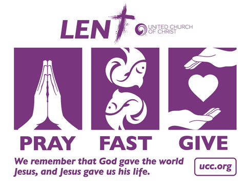 Lent Yard Sign/Pray Fast Give